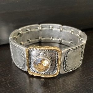 Chico’s Silver and Gold Coin Bracelet